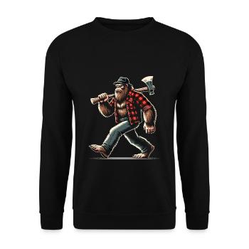 Bûcheron Forester Bigfoot - Sweat-shirt Unisexe - noir - Devant - Alina (178cm) & Michal (187cm)