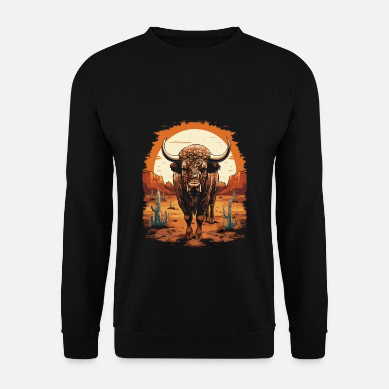 Bison - Unisex Sweatshirt - black