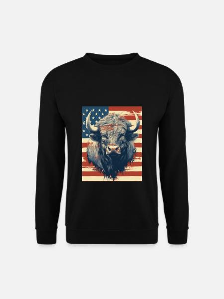 Bison - Sweat-shirt Unisexe - noir