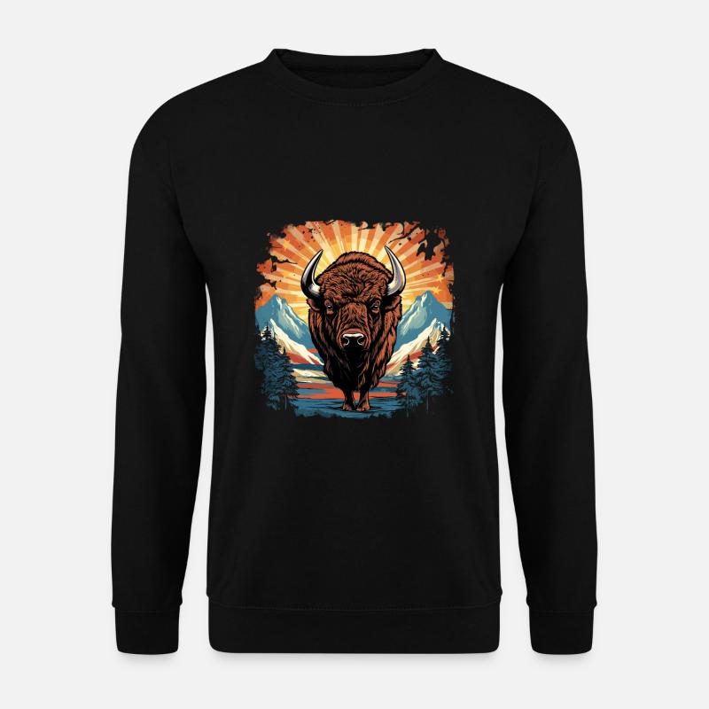 Bison - Unisex Sweatshirt - black