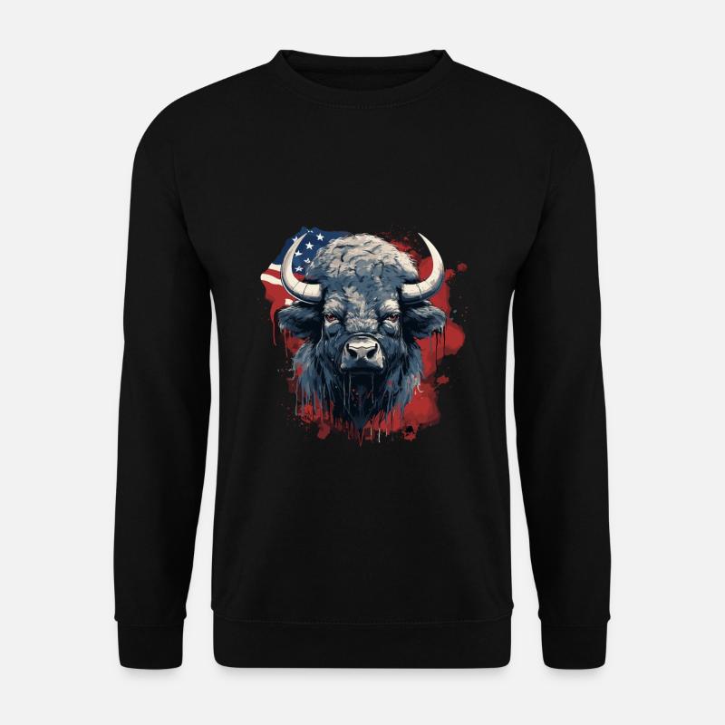 American Bison - Unisex Sweatshirt - black