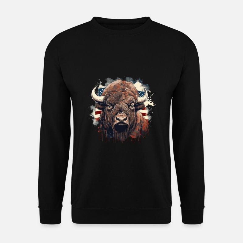 American Bison - Unisex Sweatshirt - black