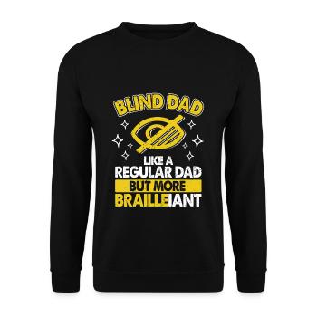 Blind Dad - Unisex Pullover - Schwarz - Vorne - Alina (178cm) & Michal (187cm)