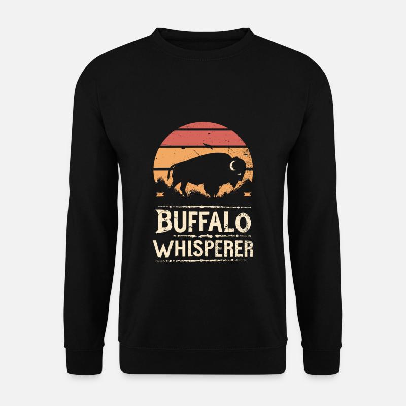 Chuchoteur de bison - Sweat-shirt Unisexe - noir