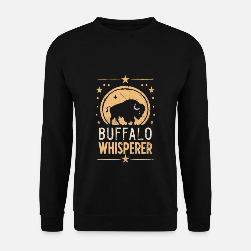 Chuchoteur de bison - Sweat-shirt Unisexe - noir