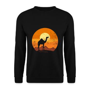 Camel - Unisex Sweatshirt - black - Front - Alina (178cm) & Michal (187cm)