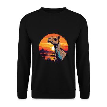 Camel - Unisex Sweatshirt - black - Front - Alina (178cm) & Michal (187cm)