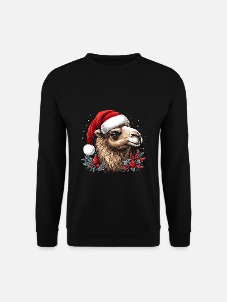 Kamel Weihnachten - Unisex Pullover - Schwarz