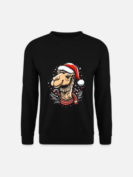 Kamel Weihnachten - Unisex Pullover - Schwarz