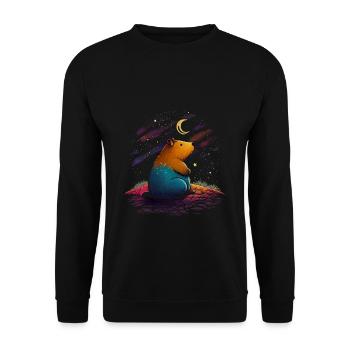 Wasserschwein - Unisex Pullover - Schwarz - Vorne - Alina (178cm) & Michal (187cm)