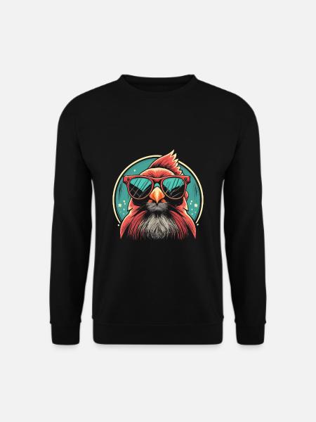 Red Cardinal Vogel - Unisex Sweatshirt - black
