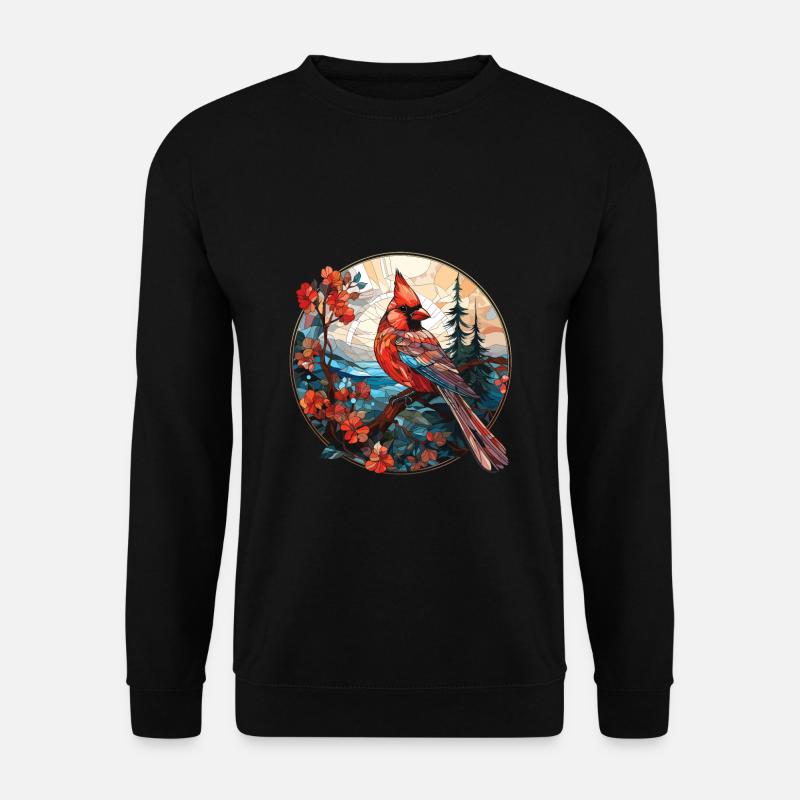 Red Cardinal Vogel - Unisex Sweatshirt - black