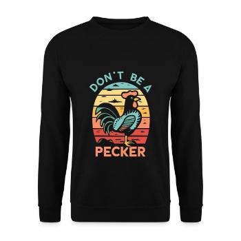 Le poulet ne soit pas un pic - Sweat-shirt Unisexe - noir - Devant - Alina (178cm) & Michal (187cm)