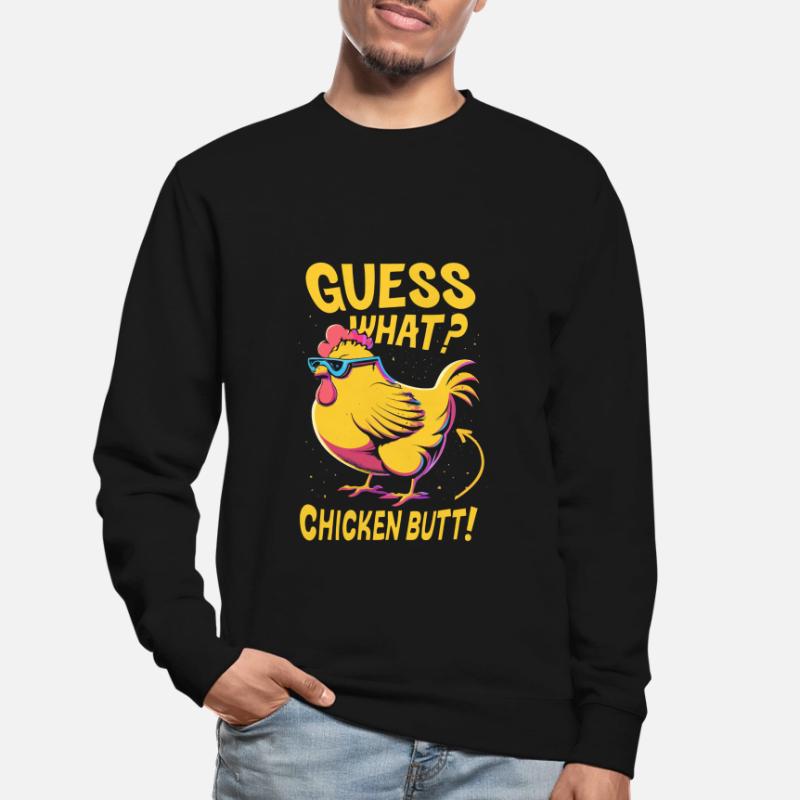 Devinez quel mégot de poulet Sweat-shirt Unisexe