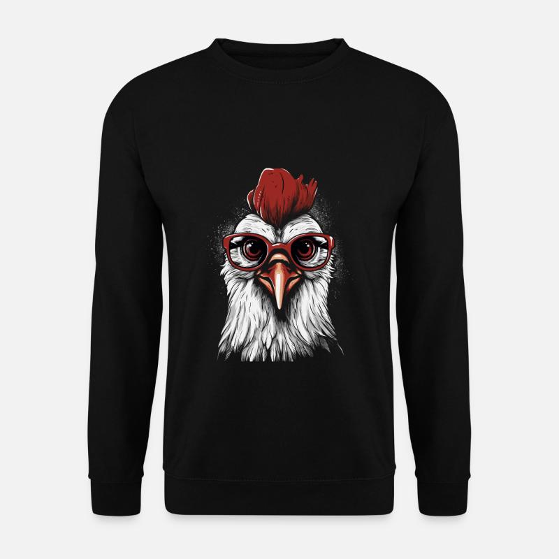 Chicken Glasses - Unisex Sweatshirt - black