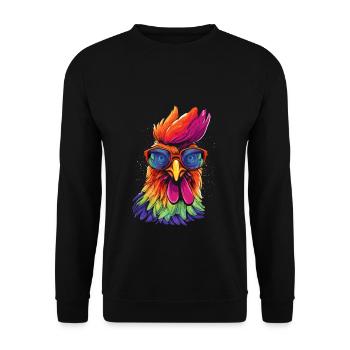 Chicken Sonnenbrille - Unisex Pullover - Schwarz - Vorne - Alina (178cm) & Michal (187cm)