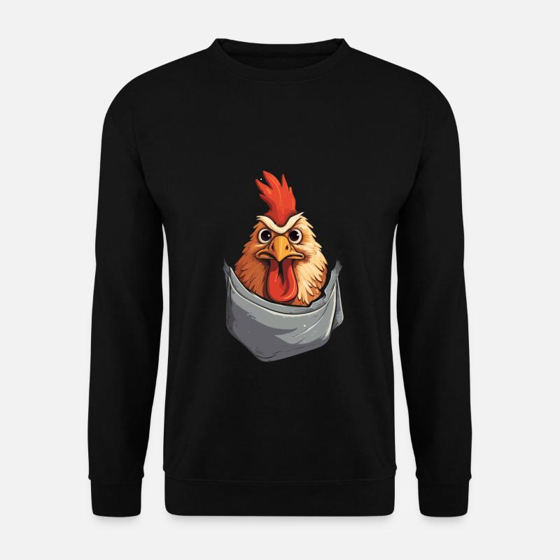 Poulet en poche - Sweat-shirt Unisexe - noir