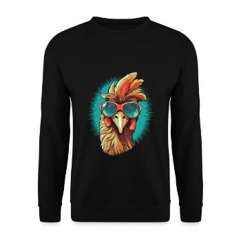 Chicken Sonnenbrille - Unisex Pullover - Schwarz - Vorne - Alina (178cm) & Michal (187cm)