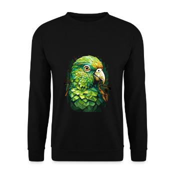 Perruche perruche - Sweat-shirt Unisexe - noir - Devant - Alina (178cm) & Michal (187cm)