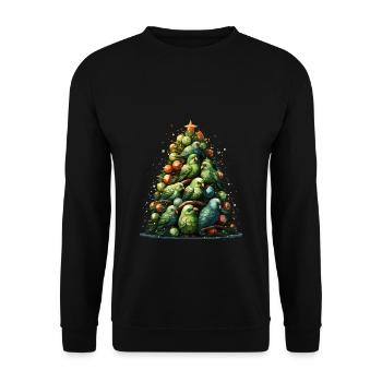 Perruche Perruche Noël - Sweat-shirt Unisexe - noir - Devant - Alina (178cm) & Michal (187cm)