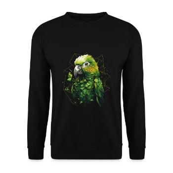 Perruche perruche - Sweat-shirt Unisexe - noir - Devant - Alina (178cm) & Michal (187cm)