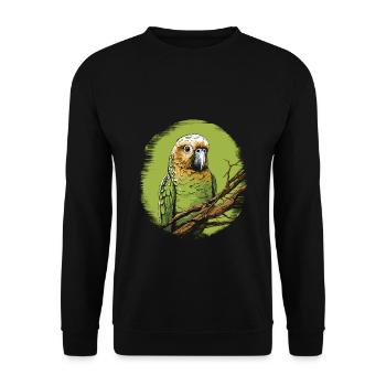 Perruche perruche - Sweat-shirt Unisexe - noir - Devant - Alina (178cm) & Michal (187cm)