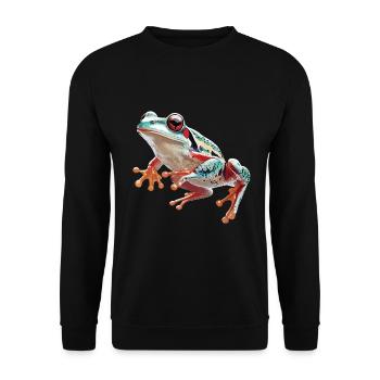 Frosch - Unisex Pullover - Schwarz - Vorne - Alina (178cm) & Michal (187cm)