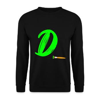 brush green d - Unisex Sweatshirt - black - Front - Alina (178cm) & Michal (187cm)