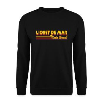 Lloret de mar - das Costa Brava Design - Unisex Pullover - Schwarz - Vorne - Alina (178cm) & Michal (187cm)