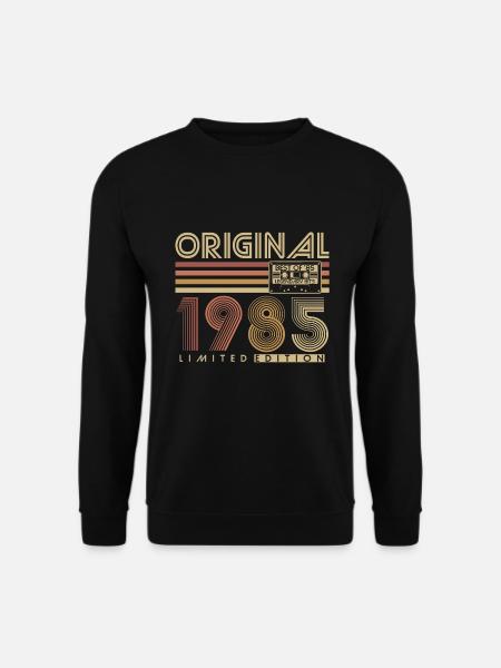 1985 Jahrgang Vintage Retro Geburtstag Geschenk - Unisex Pullover - Schwarz