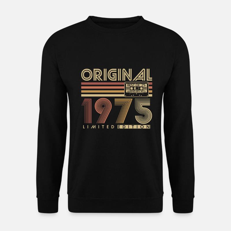1975 Jahrgang Vintage Retro Geburtstag Geschenk - Unisex Pullover - Schwarz