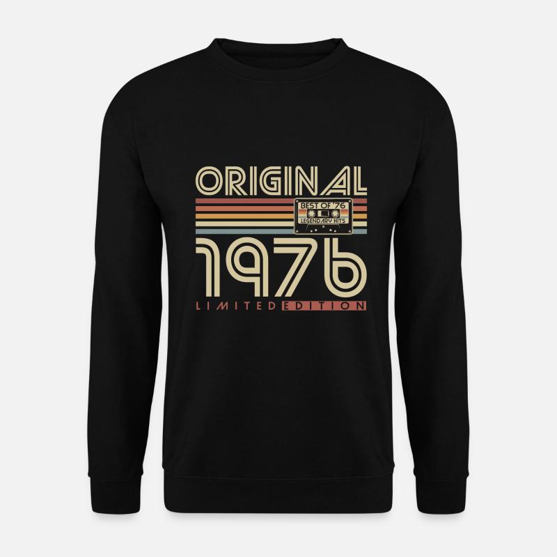 Original 1976 Jahrgang Vintage Geburtstag Retro - Unisex Pullover - Schwarz