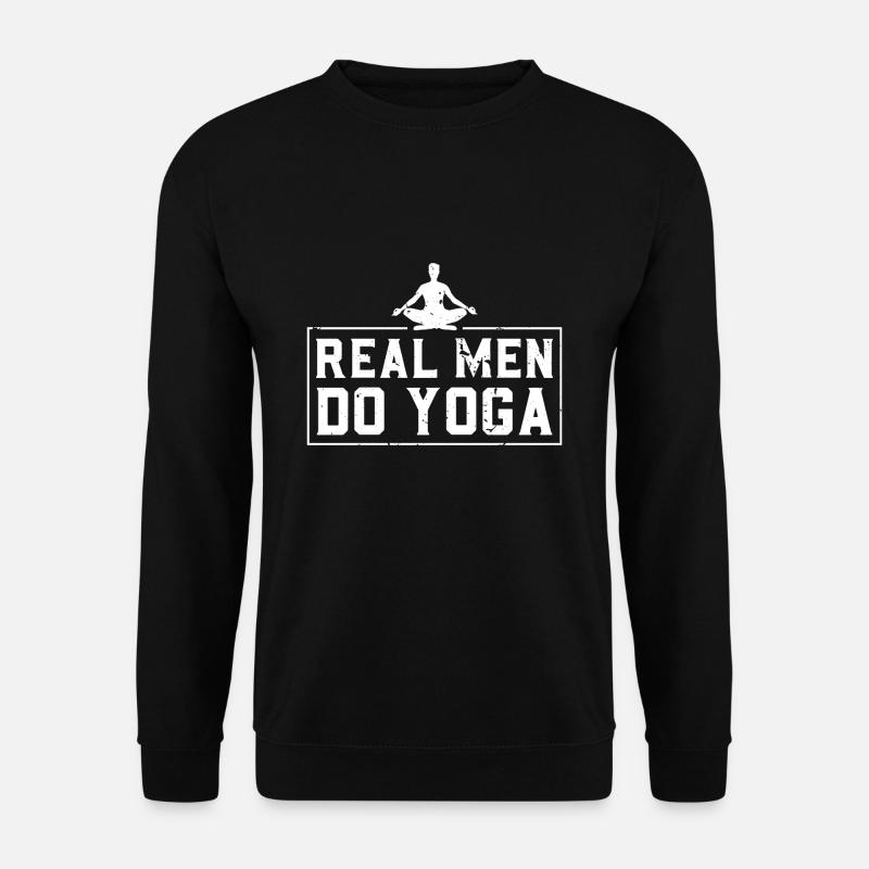 Real men do yoga - Unisex Pullover - Schwarz