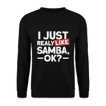 Samba - Unisex Pullover - Schwarz - Vorne - Alina (178cm) & Michal (187cm)