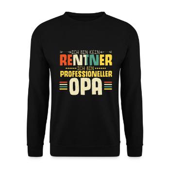 Lustiges Opa Geschenk - Unisex Pullover - Schwarz - Vorne - Alina (178cm) & Michal (187cm)
