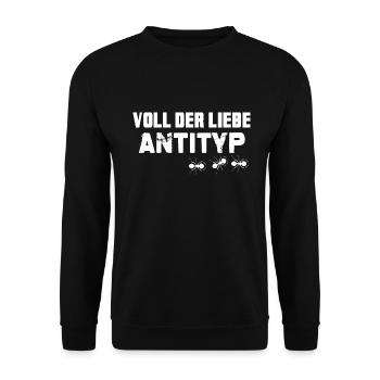 Ameise ameisenfreund "antityp" Ameisenfarm - Unisex Pullover - Schwarz - Vorne - Alina (178cm) & Michal (187cm)