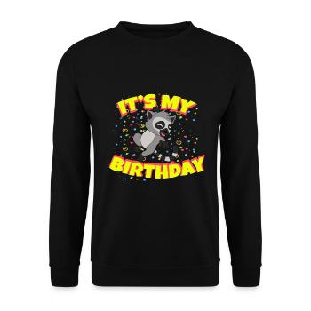 Anniversaire du lémurien - Sweat-shirt Unisexe - noir - Devant - Alina (178cm) & Michal (187cm)