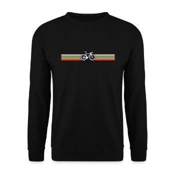Bike Bike Retro T-Shirt for Cyclists - Unisex Sweatshirt - black - Front - Alina (178cm) & Michal (187cm)