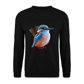 Martin-pêcheur - Sweat-shirt Unisexe - noir - Devant - Alina (178cm) & Michal (187cm)
