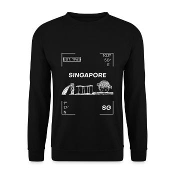 Singapur Insel - Unisex Pullover - Schwarz - Vorne - Alina (178cm) & Michal (187cm)