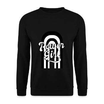 POWER GIRL - Unisex Sweatshirt - black - Front - Alina (178cm) & Michal (187cm)