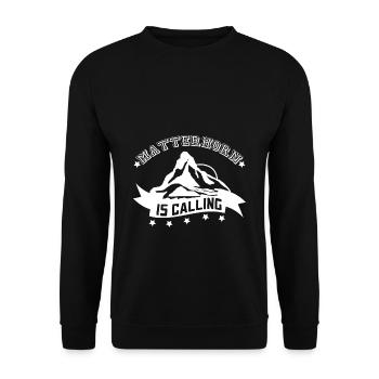 Matterhorn Mountains Randonnée Zermatt Suisse Alpes - Sweat-shirt Unisexe - noir - Devant - Alina (178cm) & Michal (187cm)