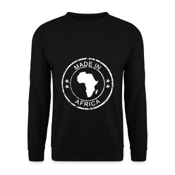 Made in Africa stamp - Unisex Sweatshirt - black - Front - Alina (178cm) & Michal (187cm)