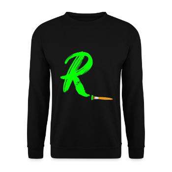 brush green r - Unisex Sweatshirt - black - Front - Alina (178cm) & Michal (187cm)