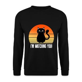 Je suis un chat noir - Sweat-shirt Unisexe - noir - Devant - Alina (178cm) & Michal (187cm)