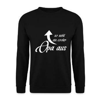 Opa - Unisex Pullover - Schwarz - Vorne - Alina (178cm) & Michal (187cm)