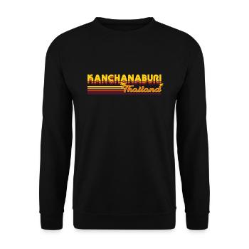 Summery Kanchanaburi holiday and retro design - Unisex Sweatshirt - black - Front - Alina (178cm) & Michal (187cm)