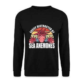 Cadeau d’anémones de mer - Sweat-shirt Unisexe - noir - Devant - Alina (178cm) & Michal (187cm)
