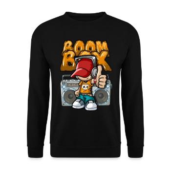 Boombox - Unisex Sweatshirt - black - Front - Alina (178cm) & Michal (187cm)