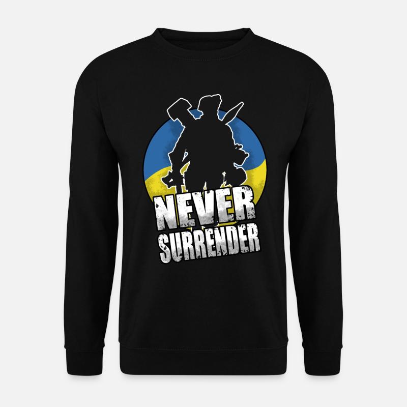 Ukraine - Never Surrender - Unisex Sweatshirt - black